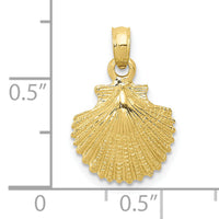 10k Scallop Shell Pendant-10K2968