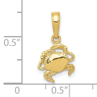 10k Crab Pendant-10K2988