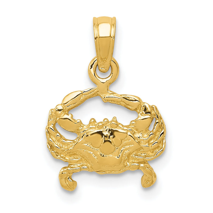 10k Crab Pendant-10K2990