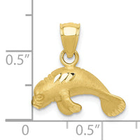 10K Manatee Pendant-10K2996