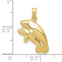 10K Double Manatee Pendant-10K2997