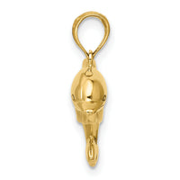 10k Dolphin Pendant-10K3012