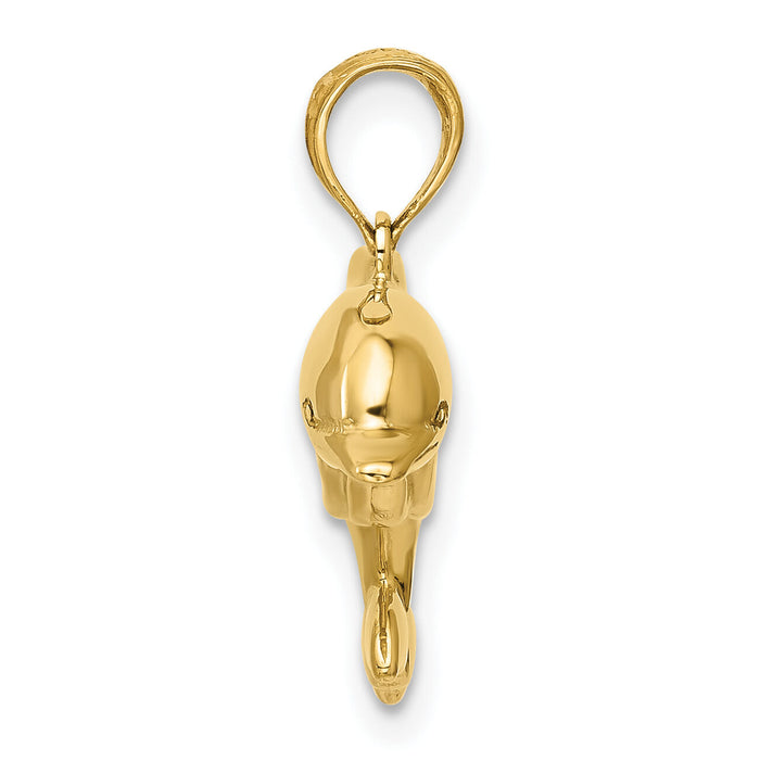 10k Dolphin Pendant-10K3012