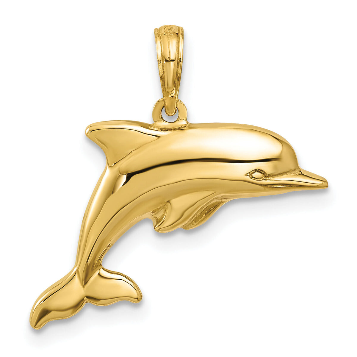 10k Dolphin Pendant-10K3012