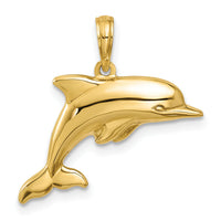 10k Dolphin Pendant-10K3012
