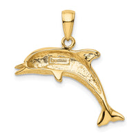 10k Jumping Dolphin Pendant-10K3013