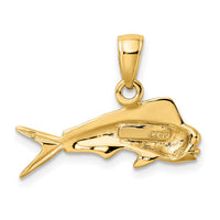 10k Mahi Mahi Fish Pendant-10K3034