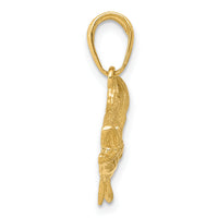 10k Open Mouthed Bass Fish Pendant-10K3044