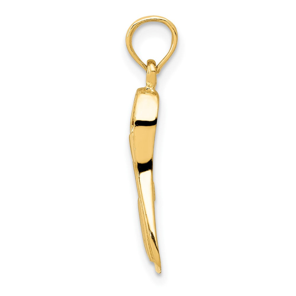 10K  3D Scuba Flipper Pendant-10K3063