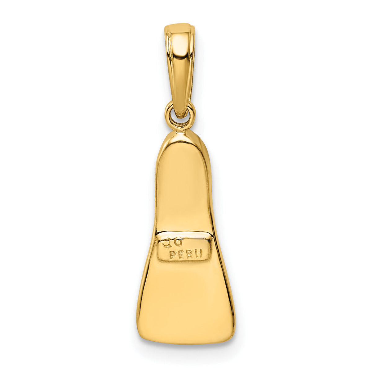 10K  3D Scuba Flipper Pendant-10K3063