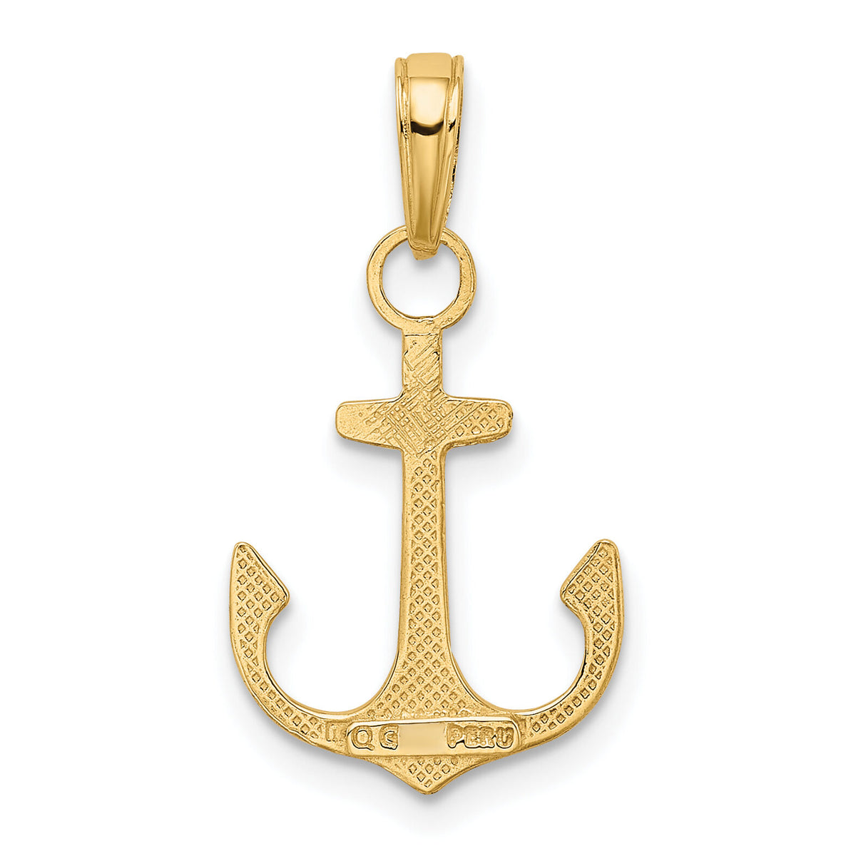 10k Anchor Pendant-10K3075
