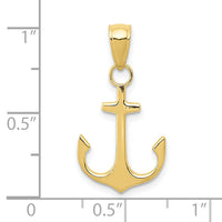 10k Anchor Pendant-10K3075