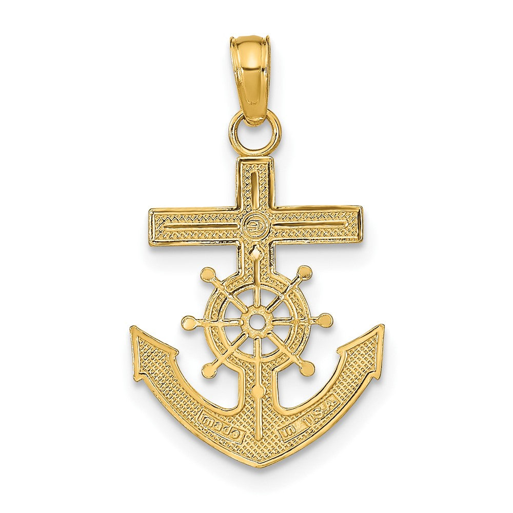 10k Mariner's Cross Pendant-10K3076