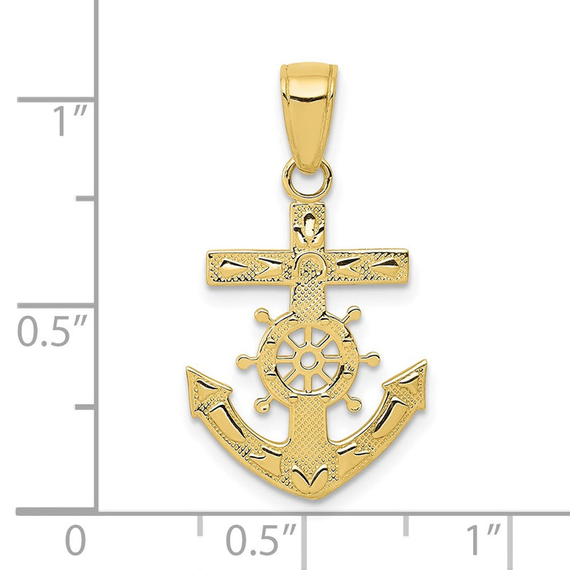 10k Mariner's Cross Pendant-10K3076