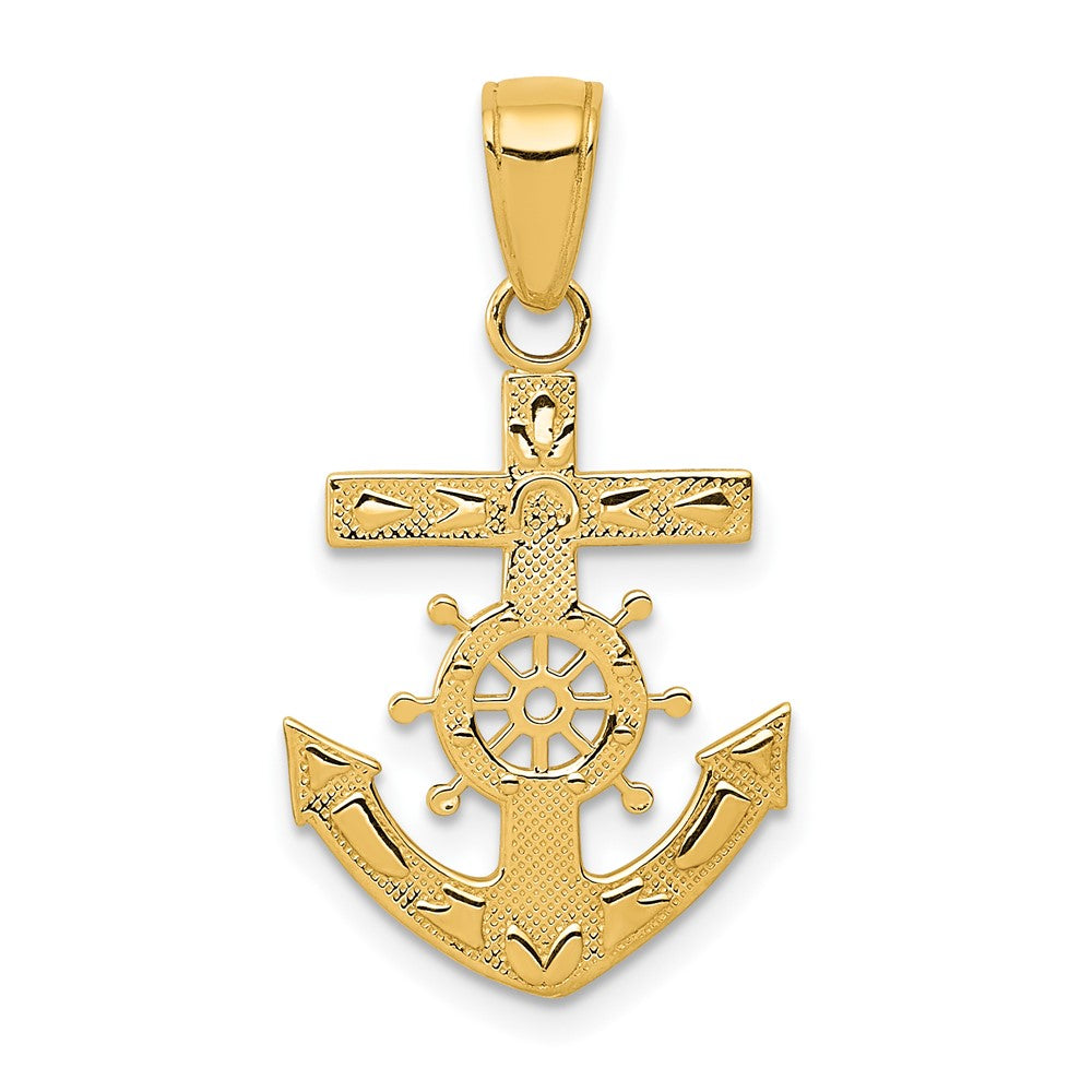 10k Mariner's Cross Pendant-10K3076