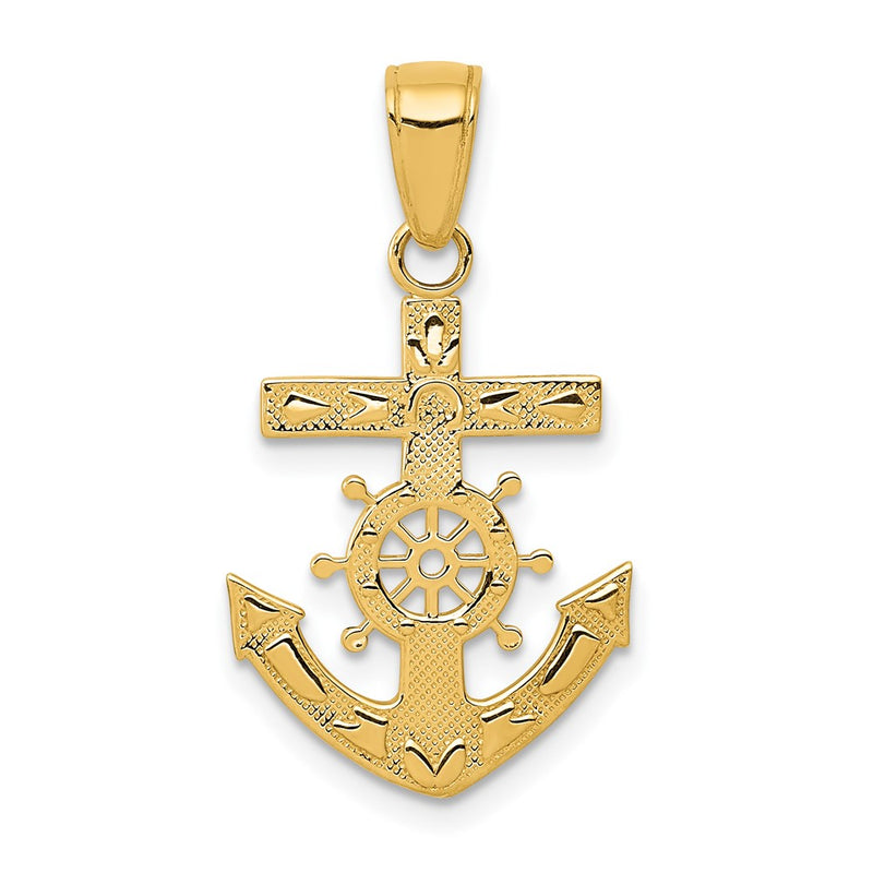 10k Mariner's Cross Pendant-10K3076