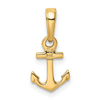 10K Mini Anchor Pendant-10K3087