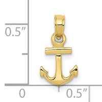 10K Mini Anchor Pendant-10K3087