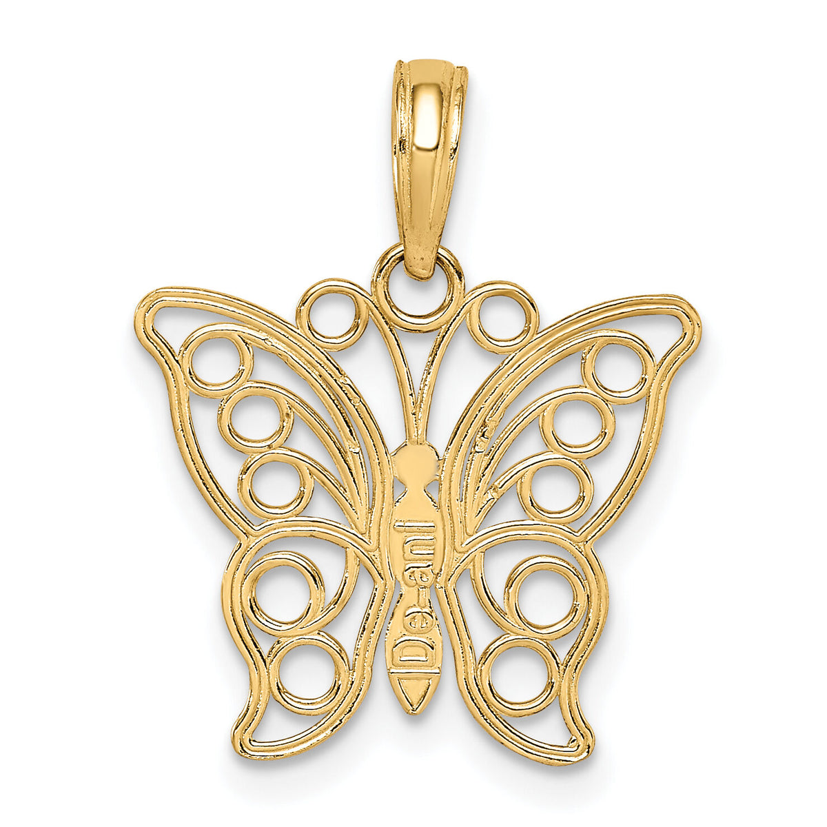10k Butterfly Charm-10K3243