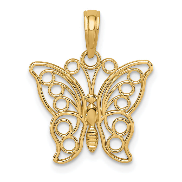 10k Butterfly Charm-10K3243
