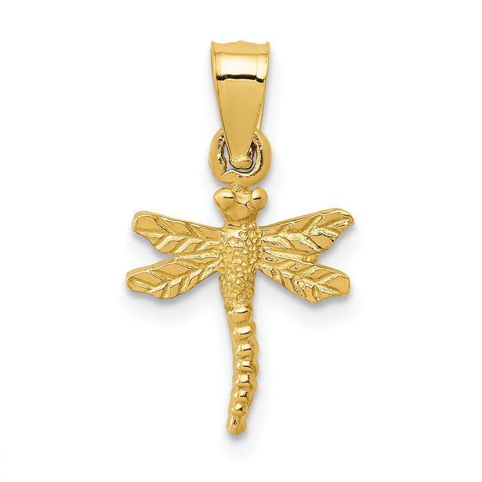 10K Dragonfly Pendant-10K3256