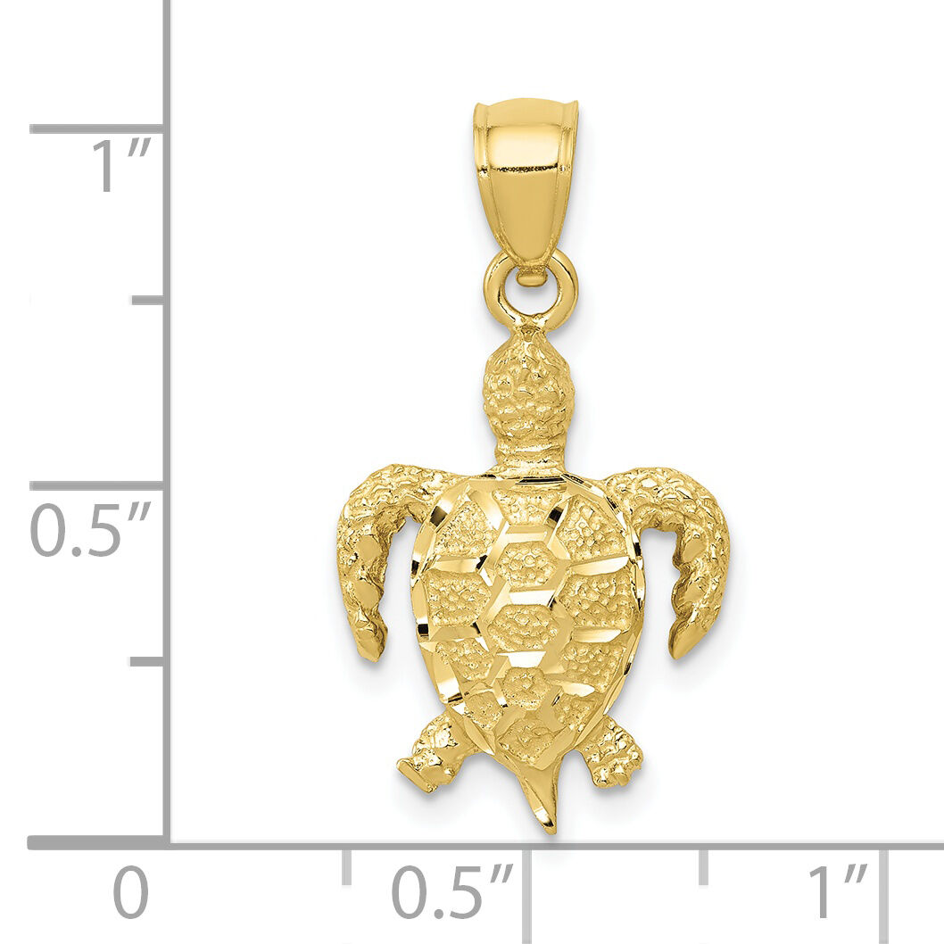 10K Turtle Pendant-10K3301
