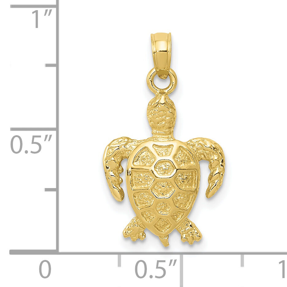 10k Sea Turtle Pendant-10K3309