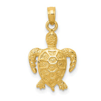 10k Sea Turtle Pendant-10K3309