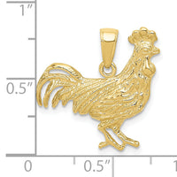 10k Rooster Pendant-10K3324