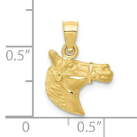 10K Diamond-cut Horse Pendant-10K3336