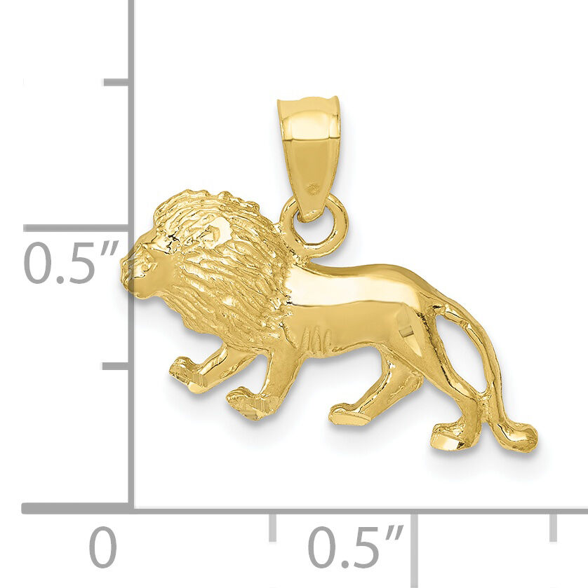 10K Diamond-cut Lion Pendant-10K3345