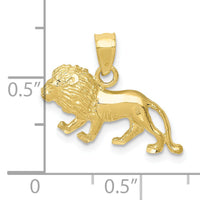 10K Diamond-cut Lion Pendant-10K3345