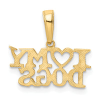 10K I HEART MY DOGS Pendant-10K3422
