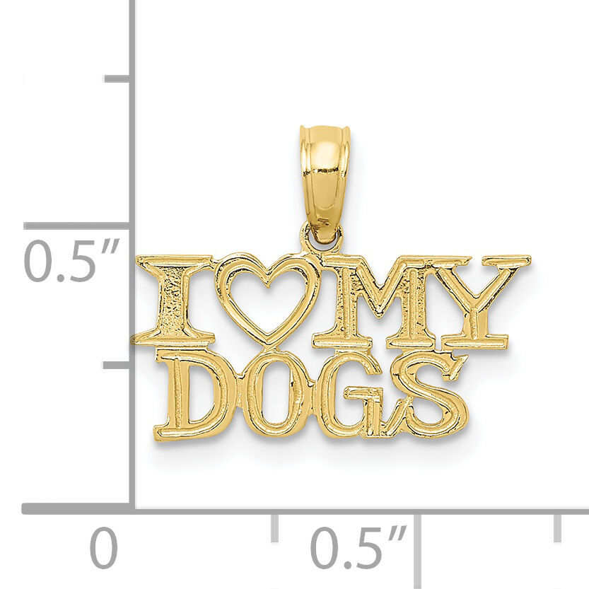10K I HEART MY DOGS Pendant-10K3422