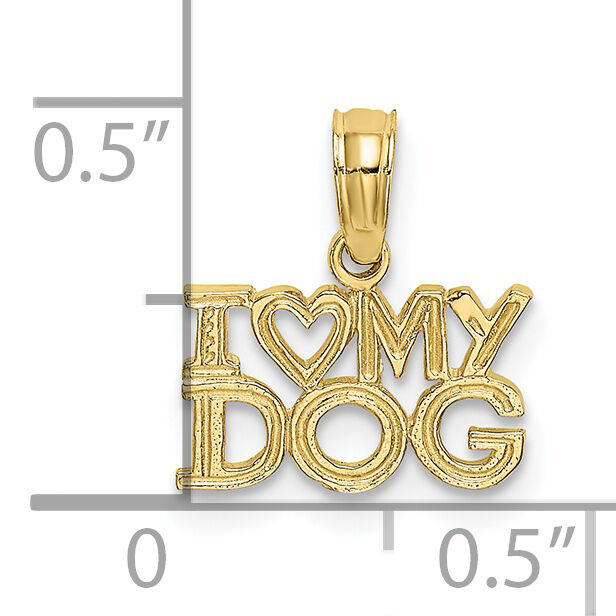 10k I HEART MY DOG Charm-10K3423