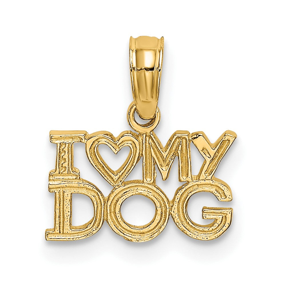 10k I HEART MY DOG Charm-10K3423