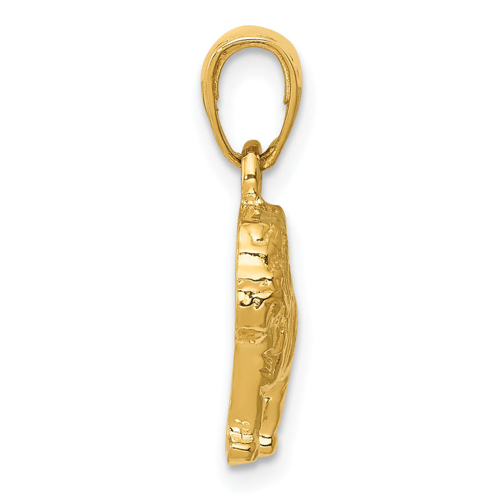 10k Bulldog Pendant-10K3426