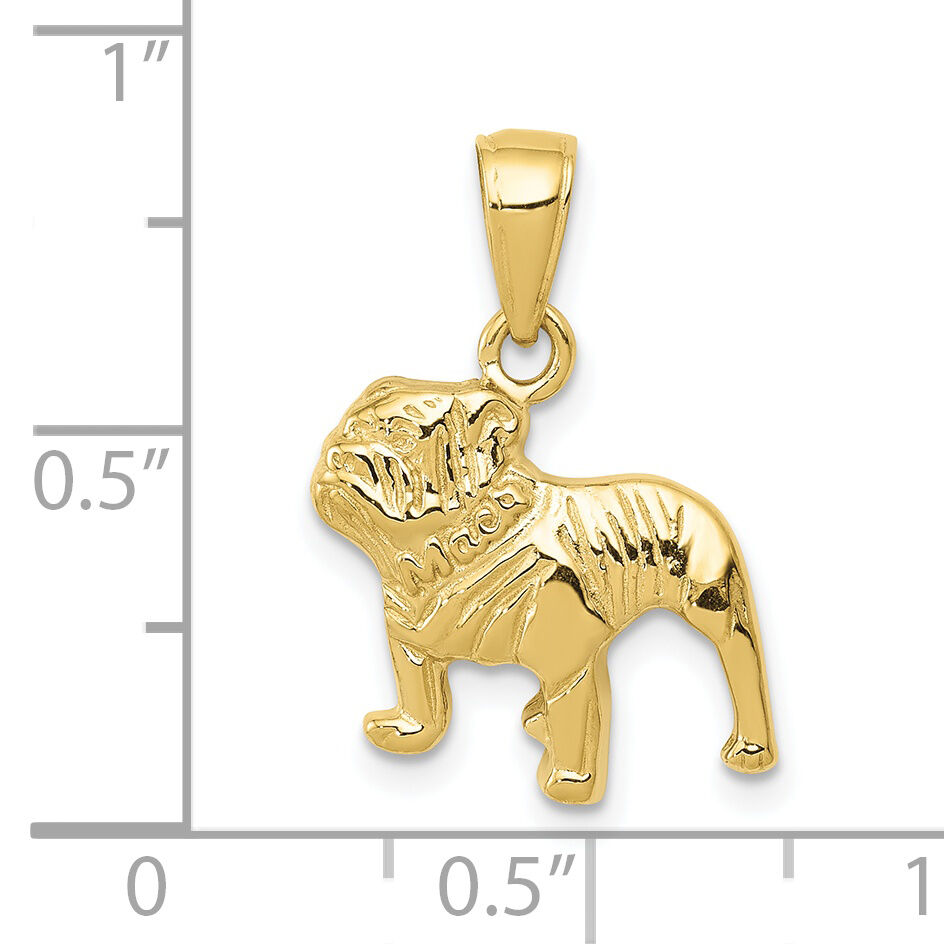 10k Bulldog Pendant-10K3426