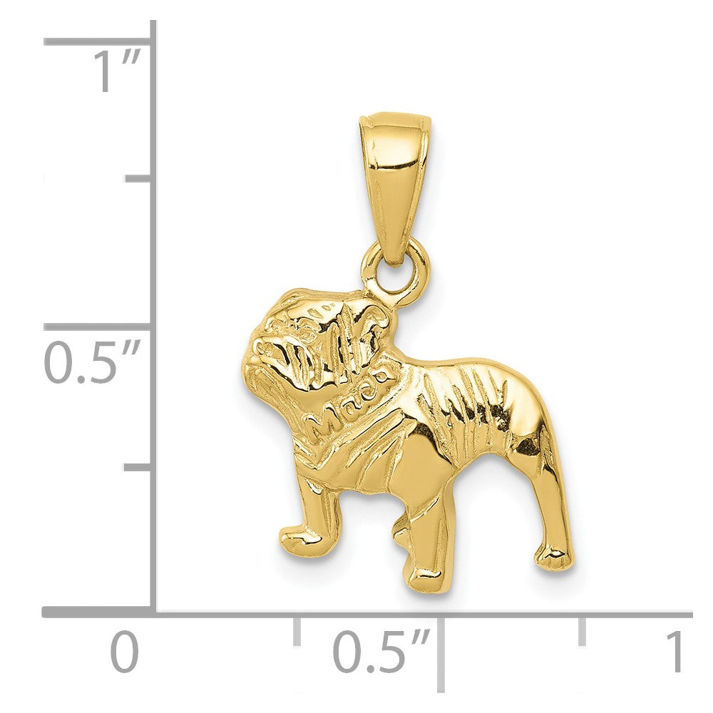 10k Bulldog Pendant-10K3426