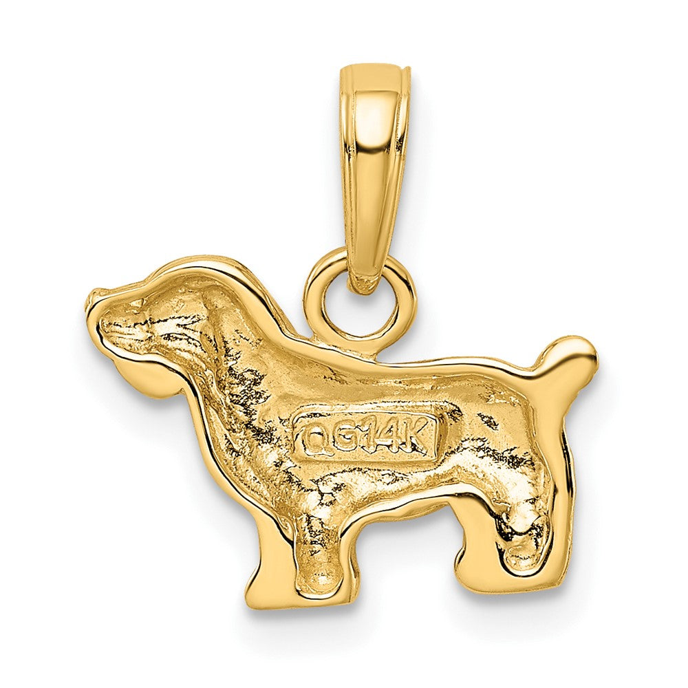 10K Cocker Spaniel Dog Pendant-10K3427