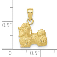 10K Diamond-cut Shih Tzu Pendant-10K3432