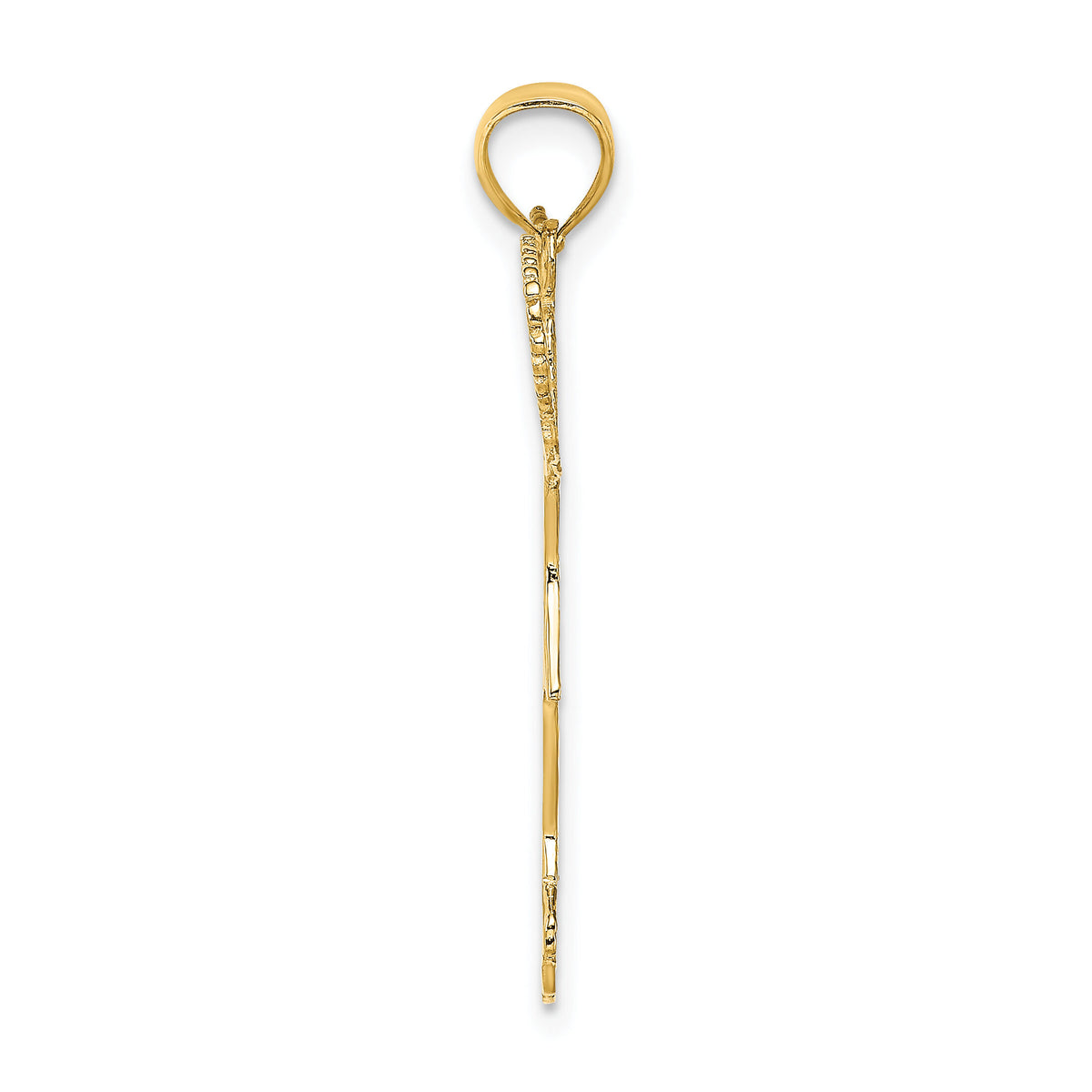 10k Cheerleader w/Pom-Poms Charm-10K3523