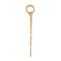 10K Cheerleader with Pom-Poms Pendant-10K3524