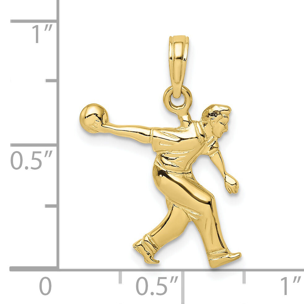 10k Male Bowling Charm-10K3556