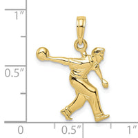 10k Male Bowling Charm-10K3556