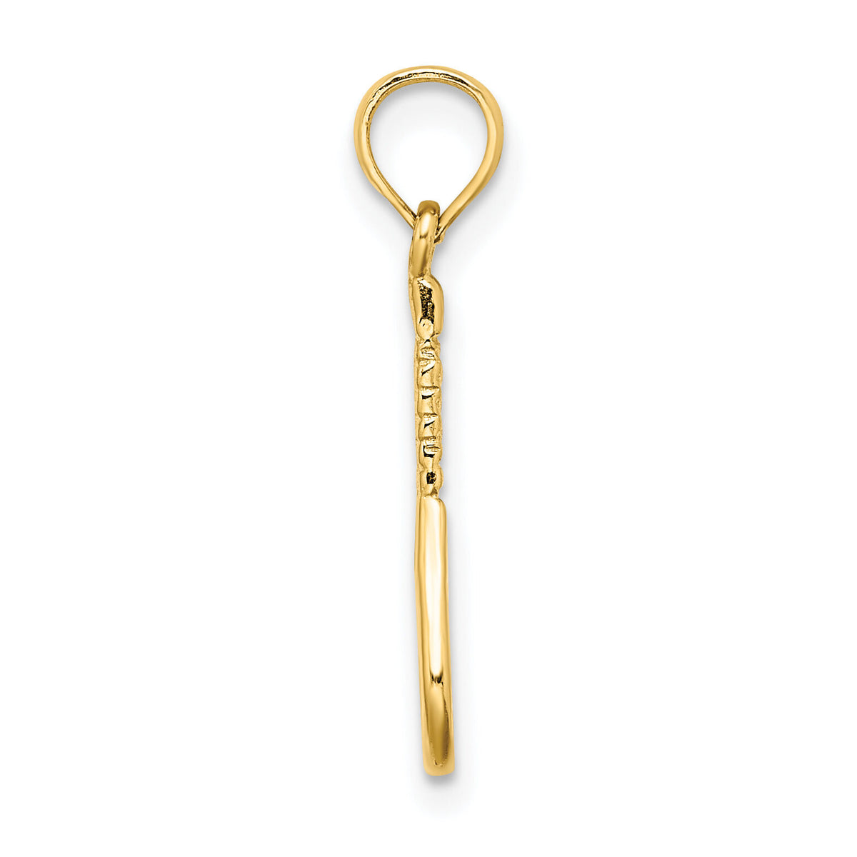 10K Tennis Racquet Pendant-10K3564
