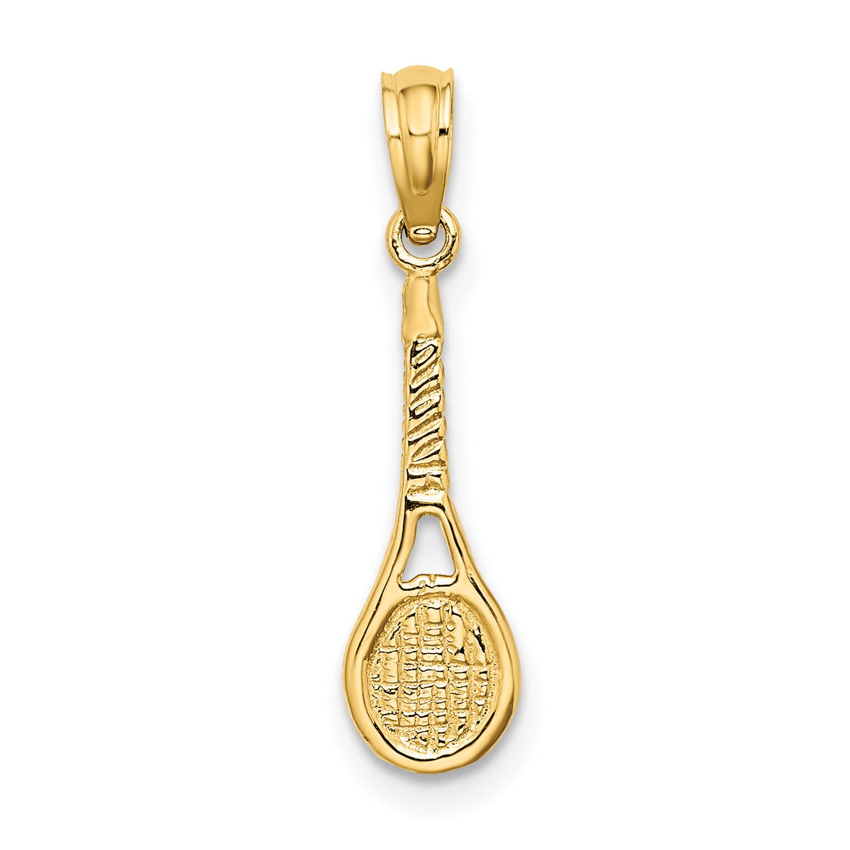 10K Tennis Racquet Pendant-10K3564