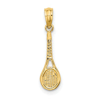 10K Tennis Racquet Pendant-10K3564