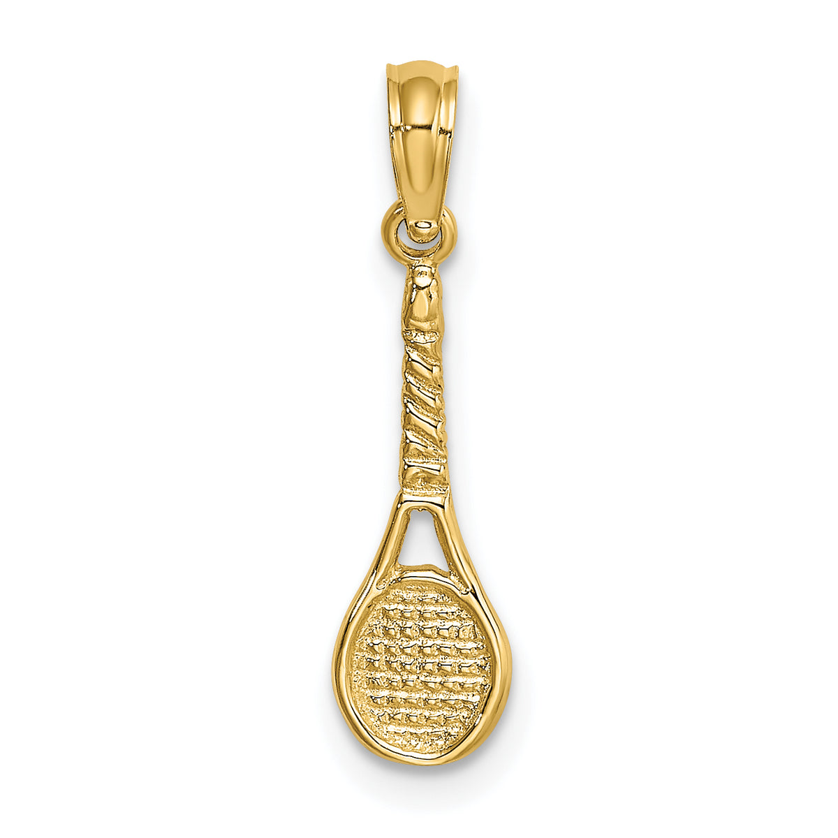 10K Tennis Racquet Pendant-10K3564