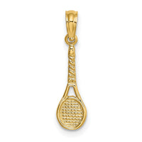 10K Tennis Racquet Pendant-10K3564